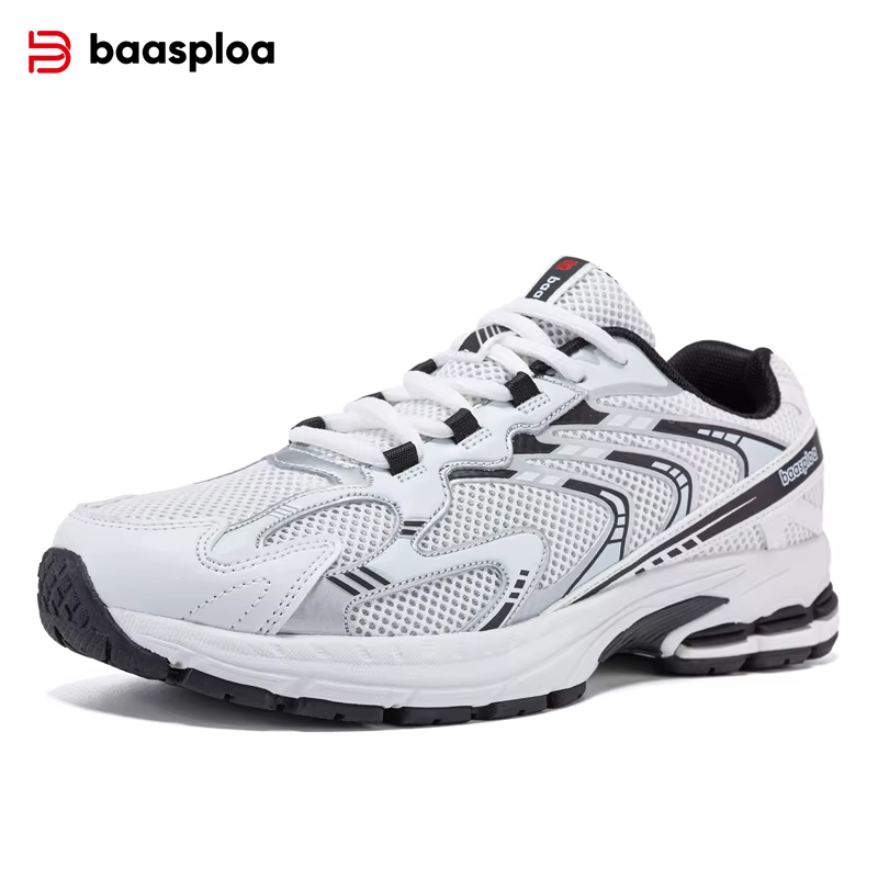 Bassploa-Chaussures de course décontractées pour hommes, baskets en maille, chaussures de sport resp