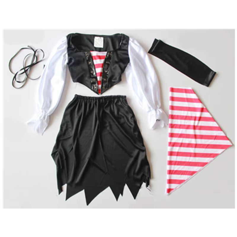 Costume de pirate pour filles, déguisement de pirate pour enfants, robe de pirate pour enfants, ense