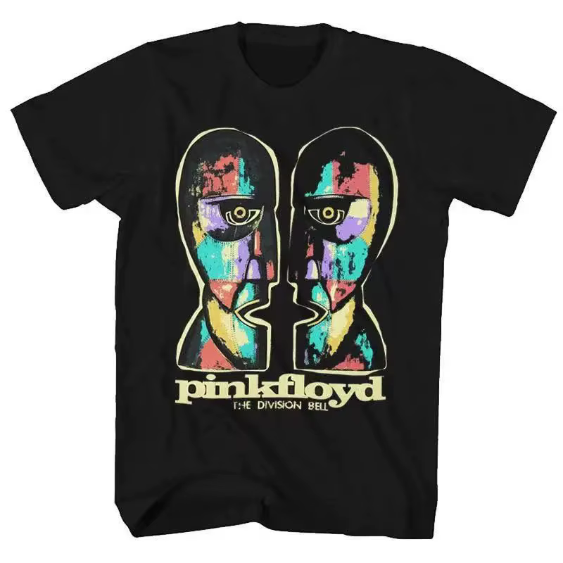 T-shirt à col rond imprimé groupe de rock punk, imprimé Pink Floyd, rétro, décontracté, streetwear, 