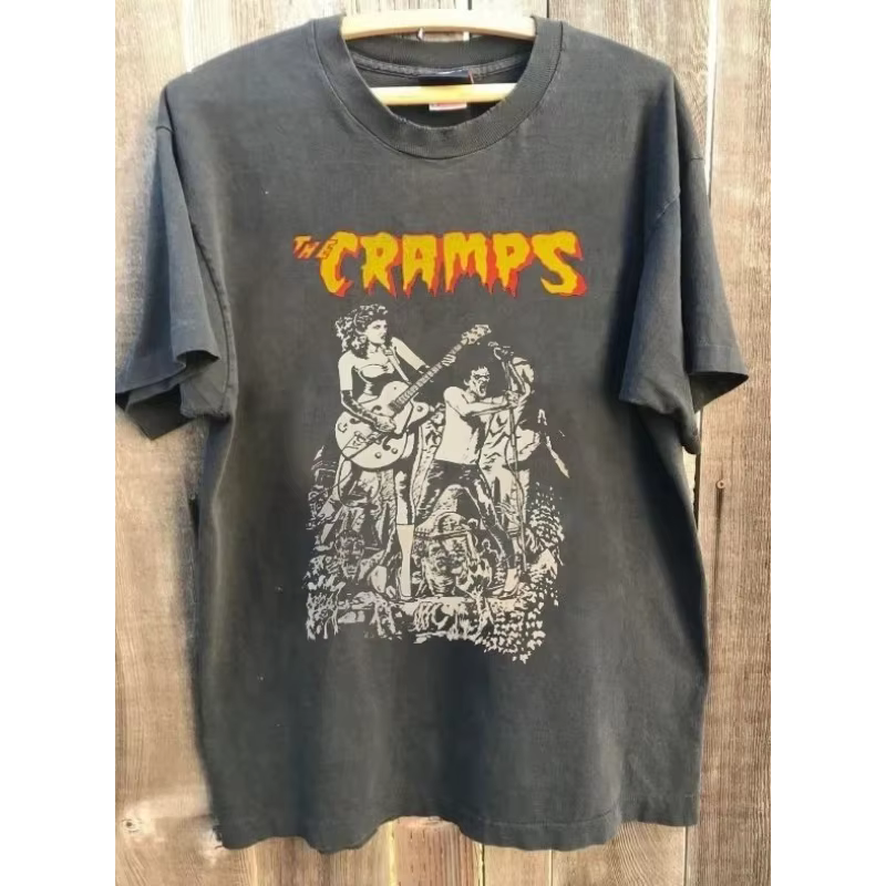 The Cramps Rock Band Retro Charcoal Grey Summer New Retro Casual Fashion T-shirt unisexe