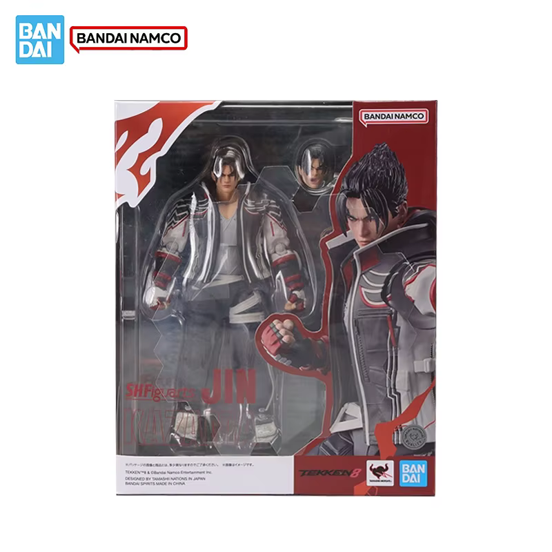 Bandai Original véritable Figure Tekken 8 modèle Kit figurines d'anime SHF Jin Kazama Collection mod