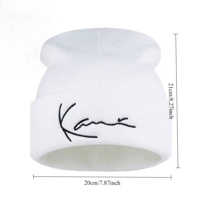 Karl Kani – chapeau tricoté avec lettres rétro brodées pour hommes et femmes, chapeau tricoté à capu