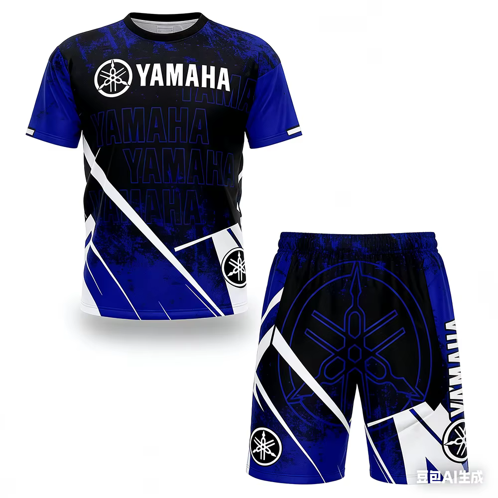 Nouvel ensemble de t-shirts de moto Yamaha pour hommes et femmes, coupe ample, respirant, séchage ra