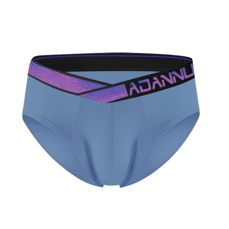 ADANNU-Sous-vêtements respirants pour hommes, culotte bikini à la mode, grande taille en V, caleçon 