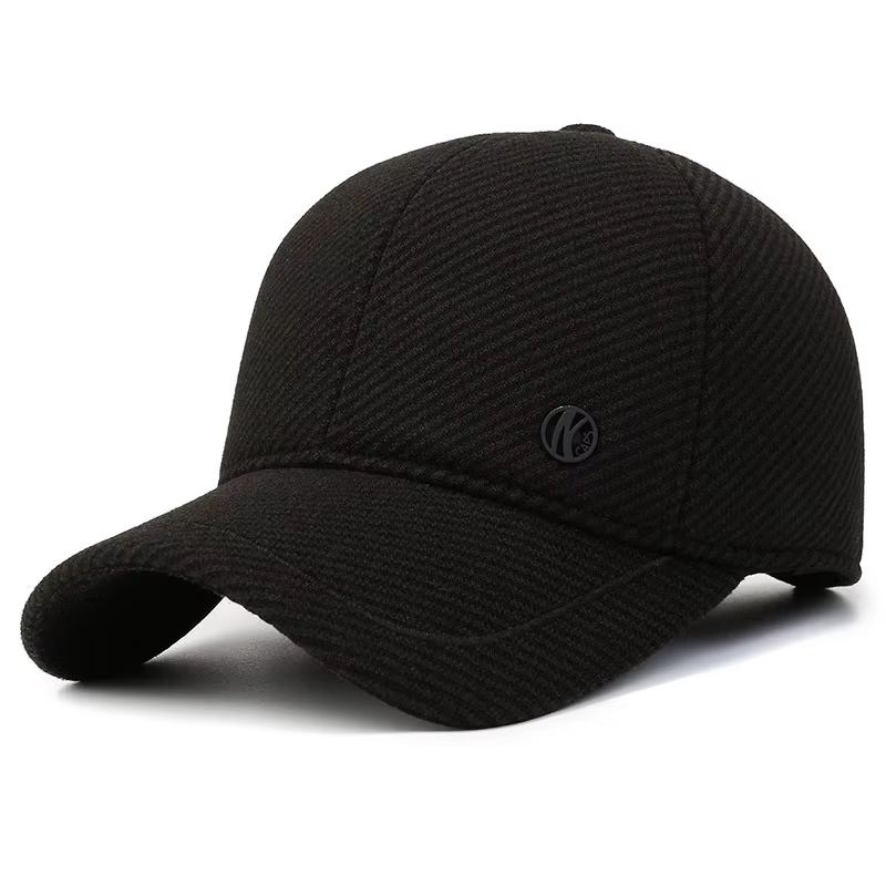 Casquette de baseball avec cache-oreilles réglables épais et chauds pour l'extérieur, pour l'automne