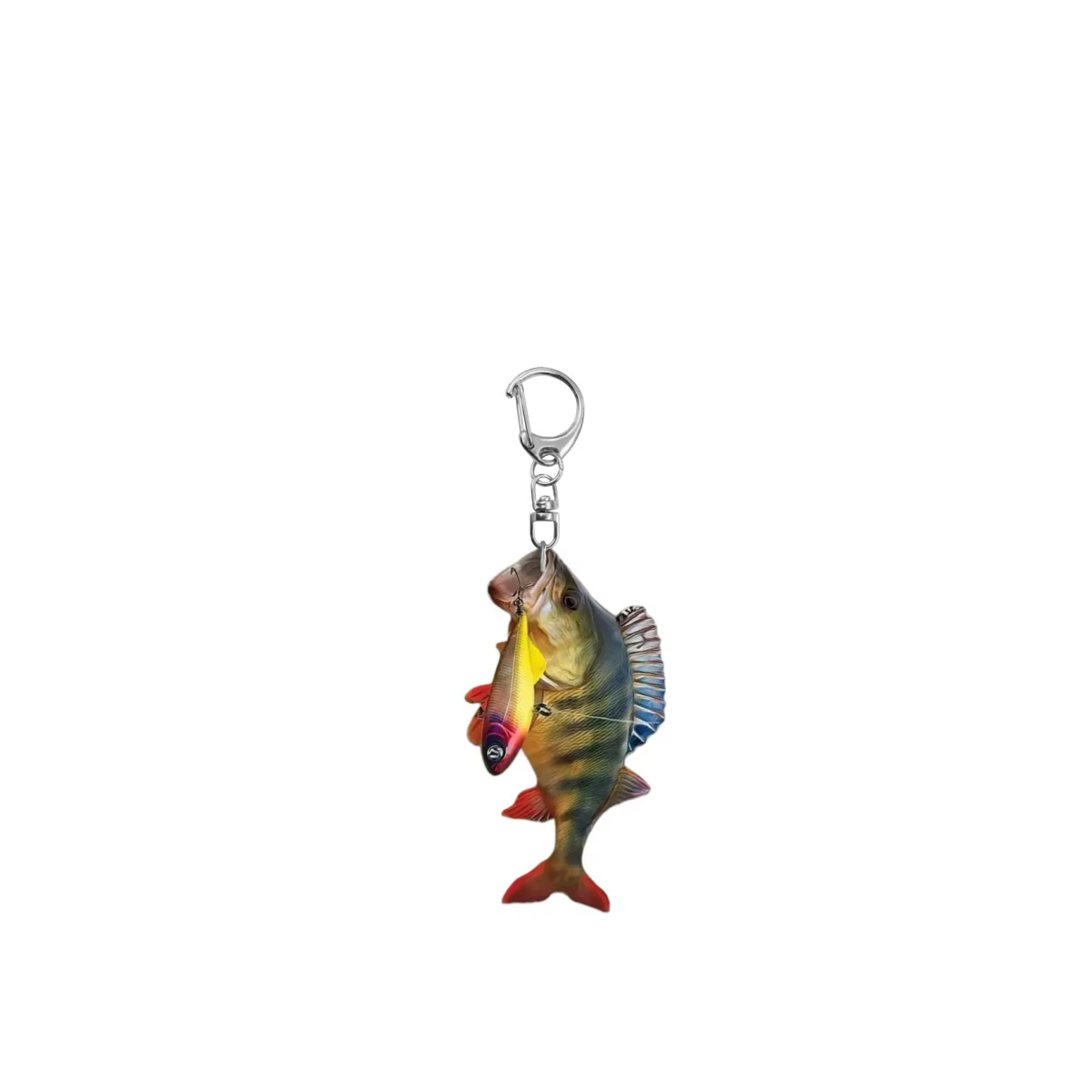 Pêcheur océan amusant amoureux de la pêche porte-clés pour homme accessoires sac poisson pendentif p