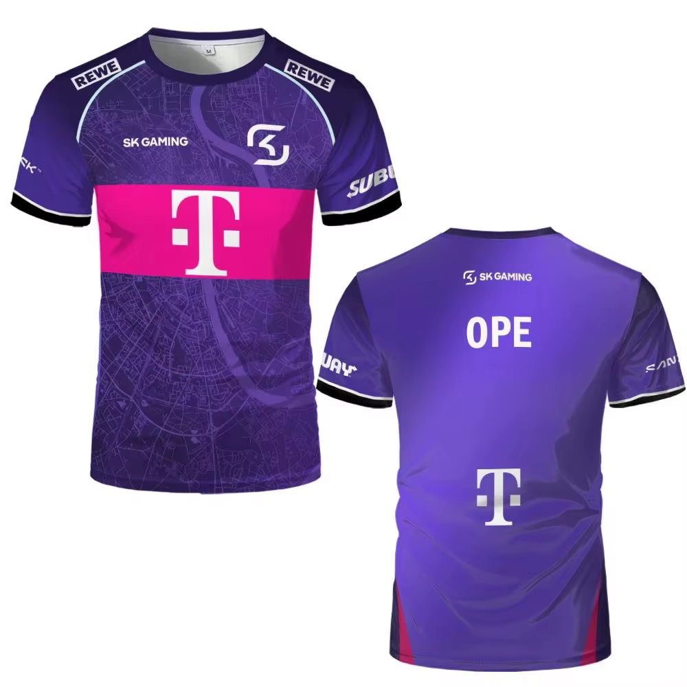Maillot de l'équipe SK Gaming Esports 2026 pour hommes – T-shirt respirant pour passionnés de gaming