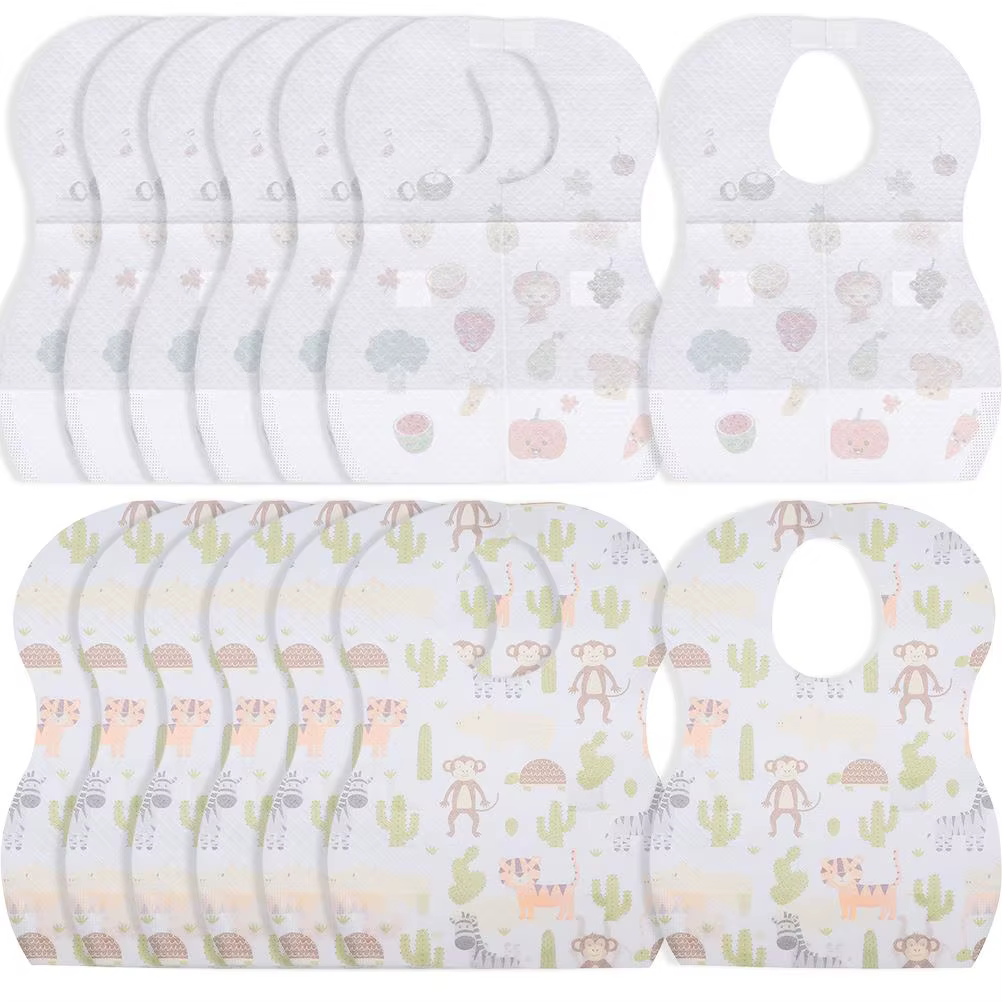Bavoir jetable pour bébé, 40 pièces, tablier d'alimentation pour enfants, protection des vêtements p