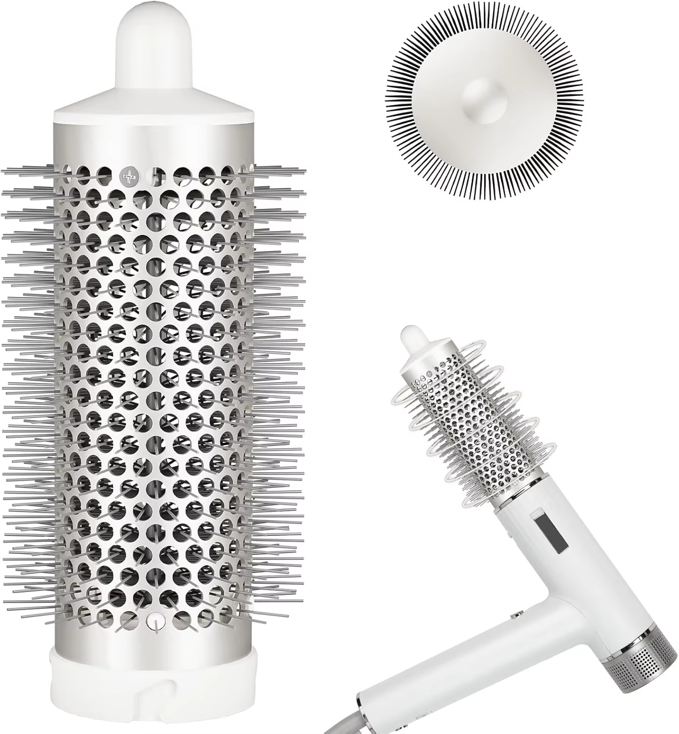 Brosse à air chaud volumisante ronde, accessoire de coiffage pour sèche-cheveux, ajoute du volume et