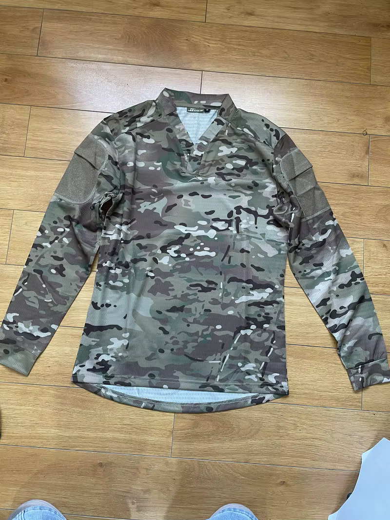 Vêtements d'extérieur-T-shirt tactique multicolore VS à manches longues, haut à séchage rapide