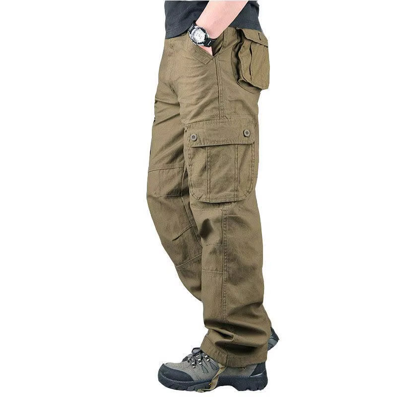Pantalon DulCargo Militaire pour Homme, Salopette de Travail Safari, Fjmulti-poches, 100% Coton, Ran