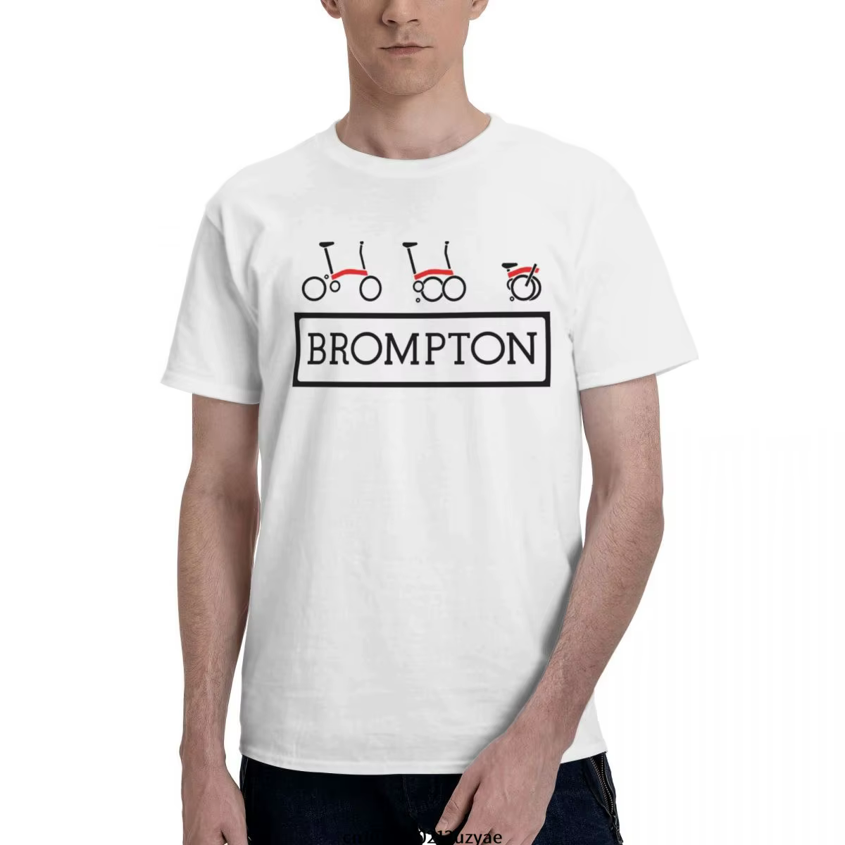 Brompton Bike T-shirt pour hommes, T-shirt à la mode en coton, hauts à manches courtes