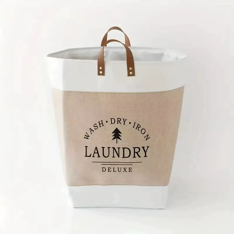 Sacs de rangement pliables, organisateur de vêtements sales en tissu robuste, rangement peu encombra