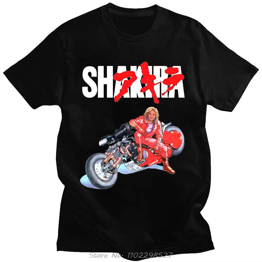 T-shirt Shakira Akira Shotaro oke eda pour homme, vêtement à la mode, humoristique, inspiré du dessi