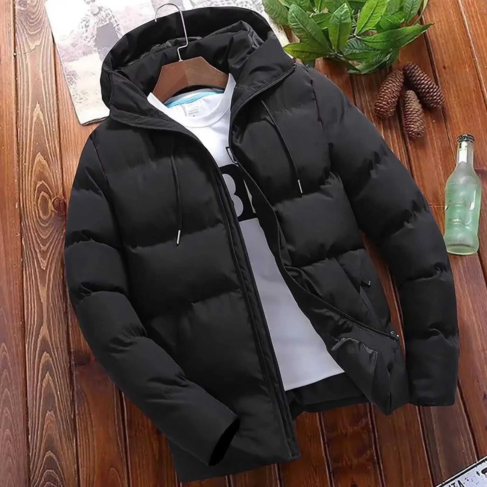 Veste à capuche épaisse pour hommes, Parkas chauds et décontractés, sortie d'affaires, mode d'hiver,