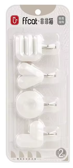 Crochets muraux en plastique avec lettres d'amour, crochet collant fort, support de rangement pour s