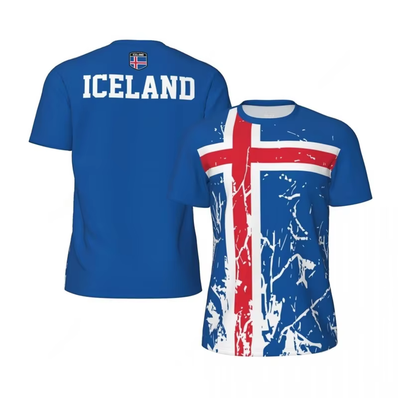 T-shirt de sport à manches courtes imprimé en 3D pour hommes, Économie de football cool, Économie de
