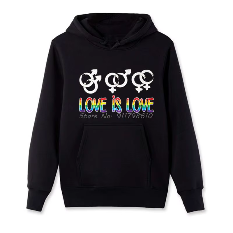 Sweat à capuche Love Is Love pour hommes, Sweat à capuche Rainbow Gay, Lgbt Pride, Normal Smile, Str