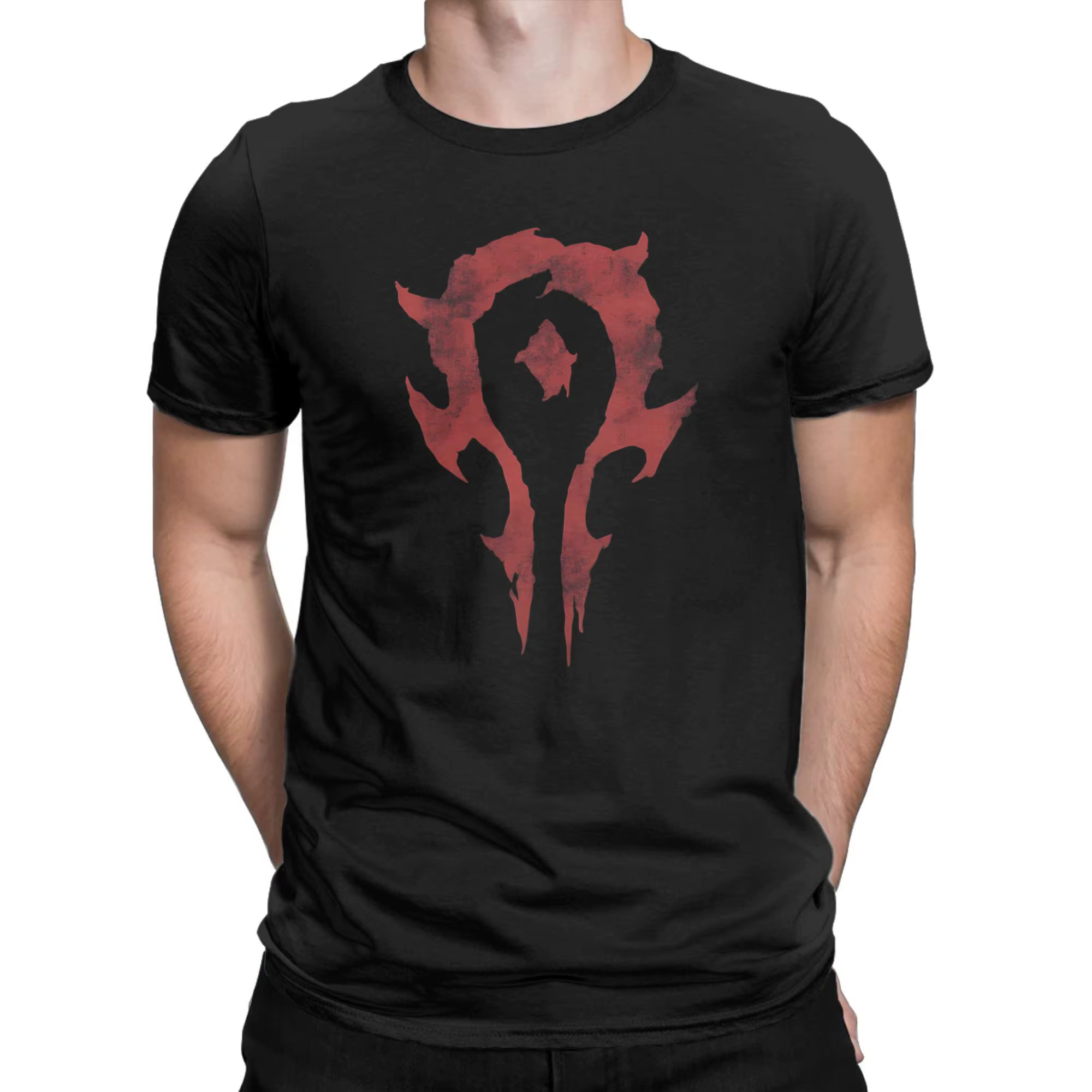 Hommes femmes impression graphique monde de Warcraft Logo t-shirt 100% coton T-shirts vêtements