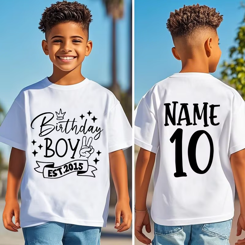 Chemise d'anniversaire pour garçon, 13e anniversaire pour garçon, vêtements pour enfants de 15e et 1