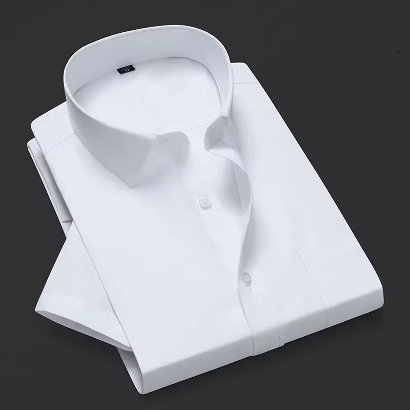 Nouvelles Chemises Habillées à Manches Courtes pour Hommes – Été, Unies, Coupe Slim, Idéales pour le