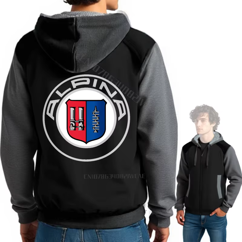 Sweat à capuche décontracté pour hommes, tendance, Logo Alpina sur noir, Streetwear, mode d'entraîne