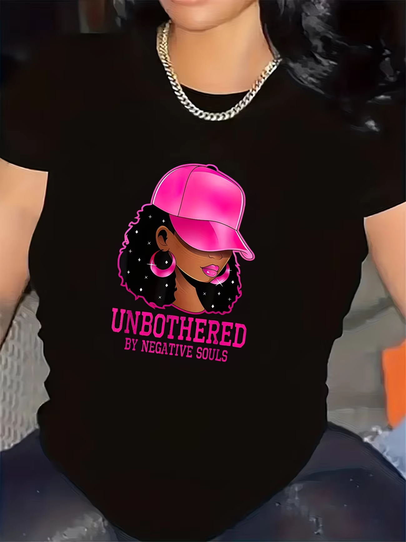 T-shirt pour femme, motif graphique décontracté pour un usage quotidien, tissu confortable, illustra