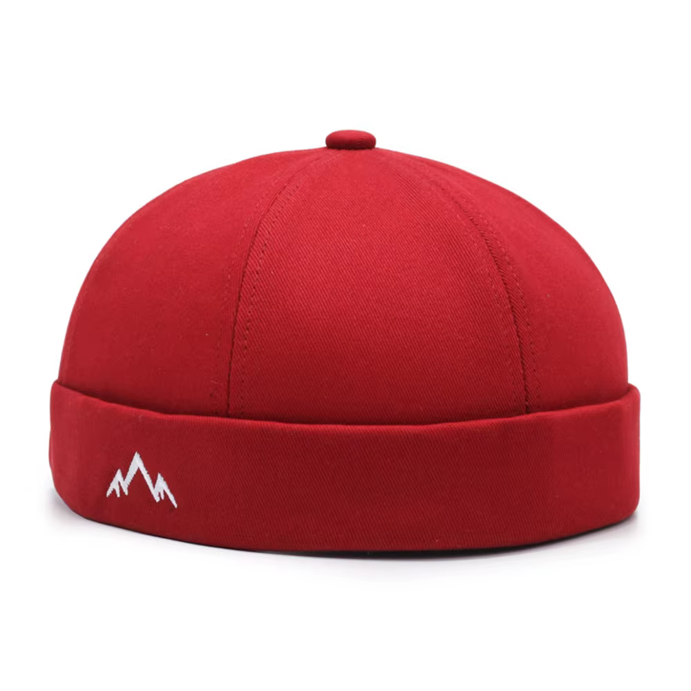 Casquette Docker Vintage Décontractée, Bonnet sans Visière Unisexe Brodé, Bonnet Dôme Couleur Unie p