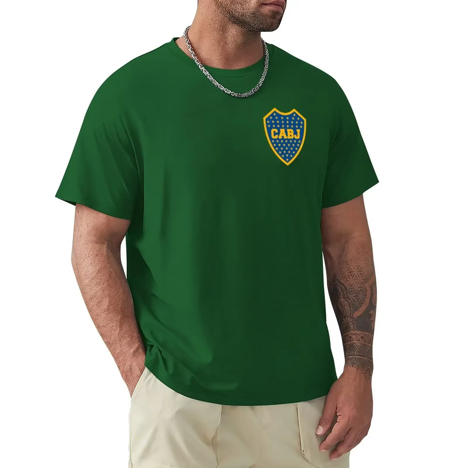 T-shirt Boca Juniors Vintage pour Homme – Col Rond, Style Manga Anime, Tissu Lourd, Mode 2024