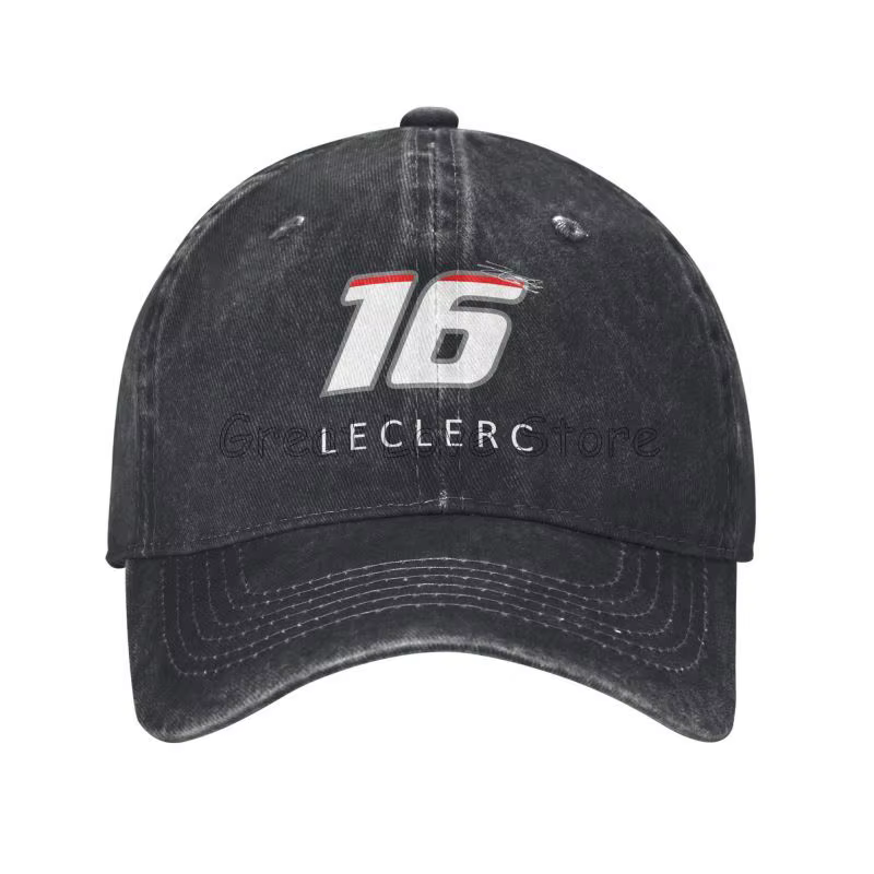 Casquette de baseball à imprimé graphique Charles Leclerc, casquette de camionneur en coton lavé rég