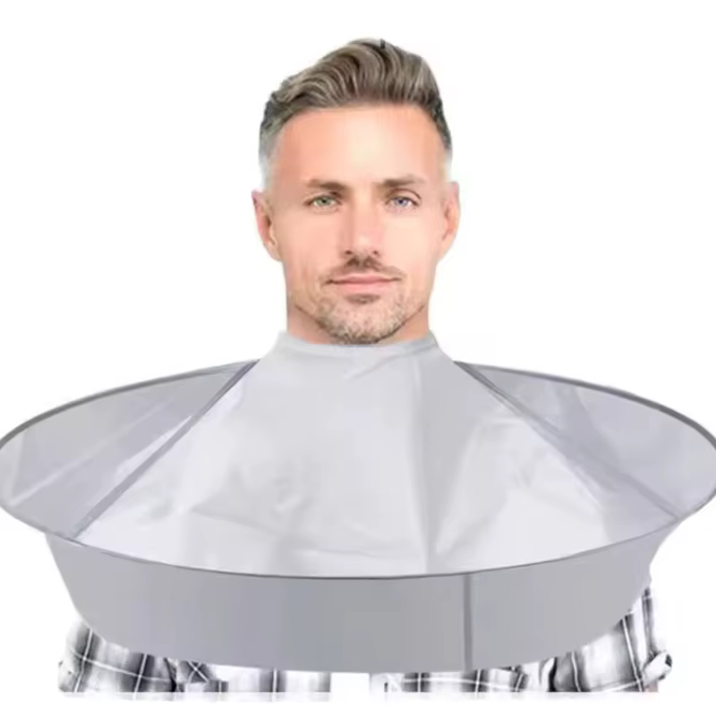 Cape de coiffure adulte pliable en forme de parapluie - Attrape-cheveux à rainures profondes pour co