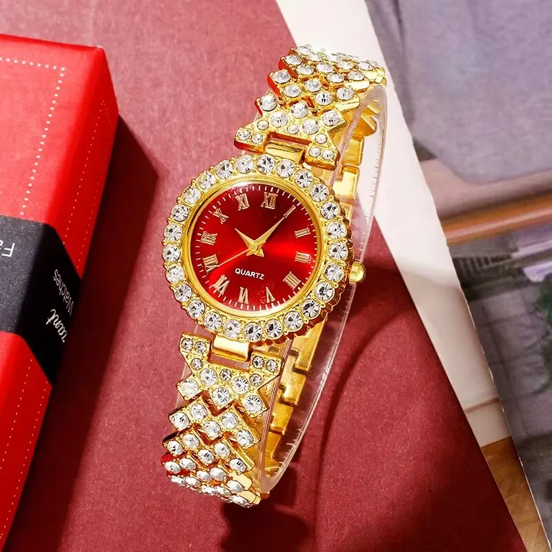 Ensemble d'accessoires de montre à quartz pour femmes, nouvel ensemble de montre à pierres précieuse