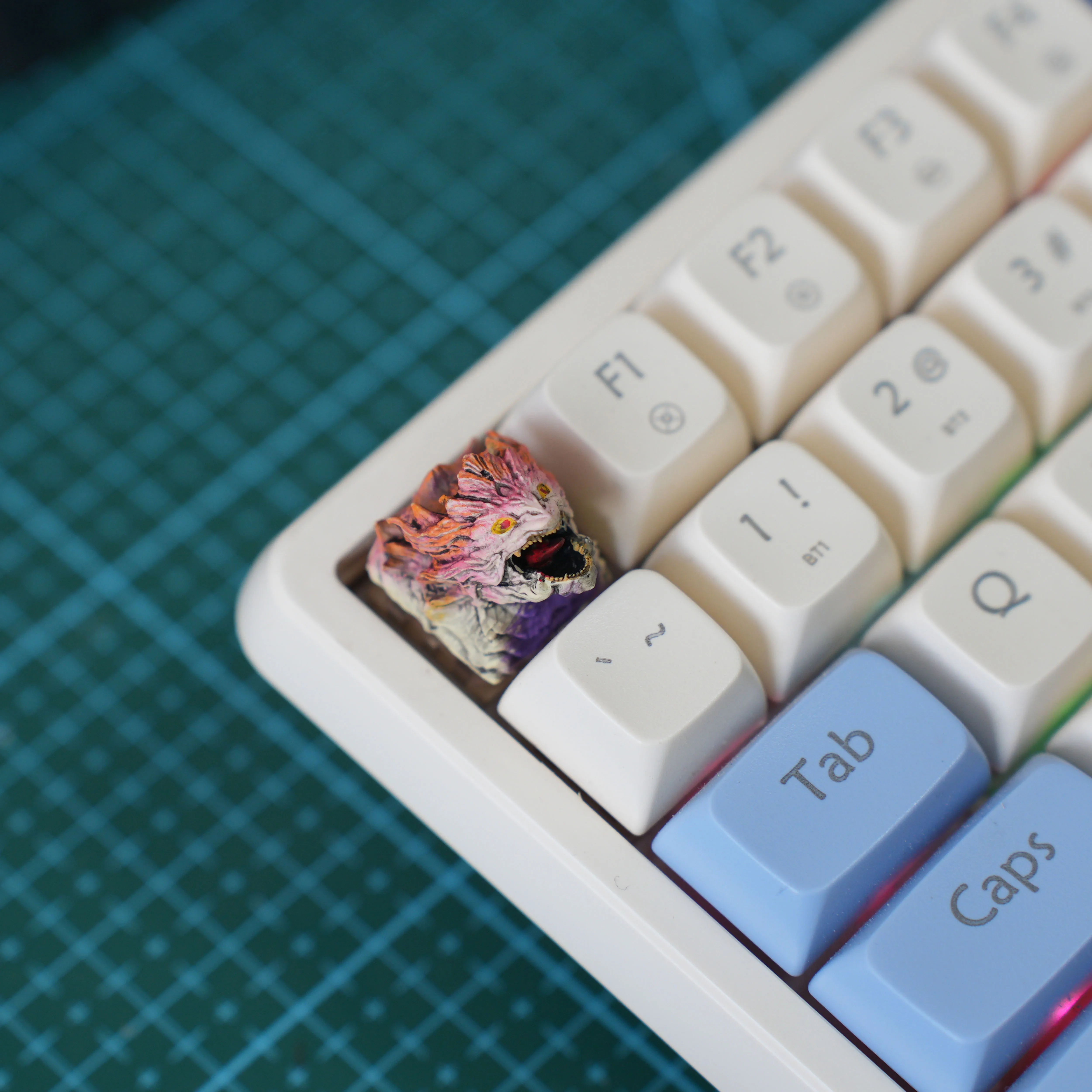 Capuchons de touches personnalisés en résine Dragon Monster Hunter pour clavier mécanique, impressio