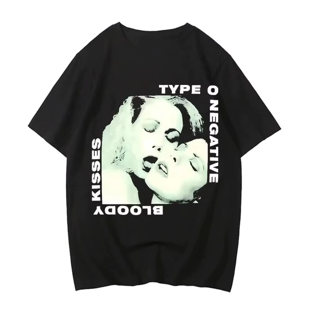 Nouveau T-shirt d'été 2026 en coton pour homme, style O Negative, respirant, vintage, hip-hop, avec 