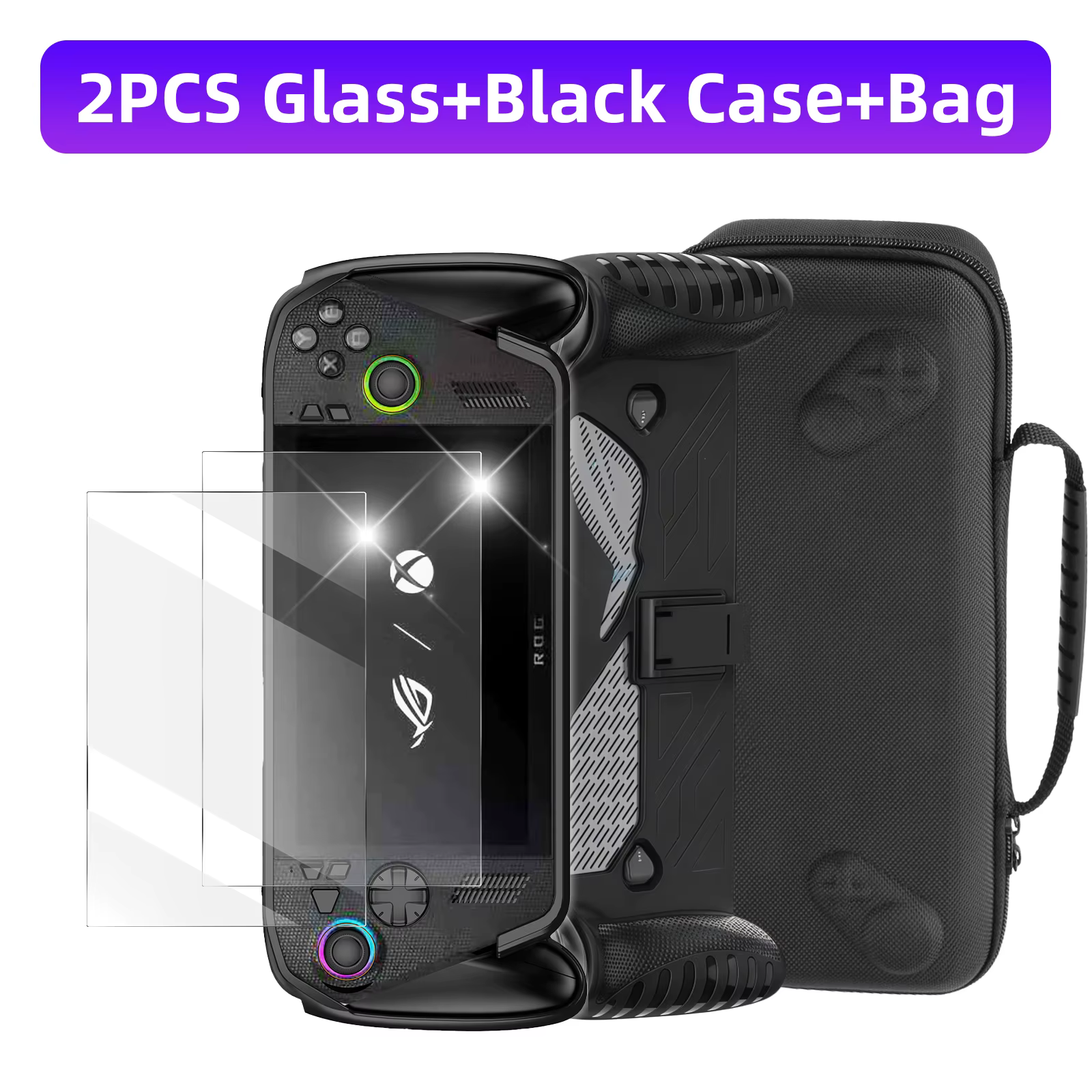 Kit d'accessoires 3 en 1 pour ROG Xbox Ally / Ally X, étui de protection avec protection d'écran et 