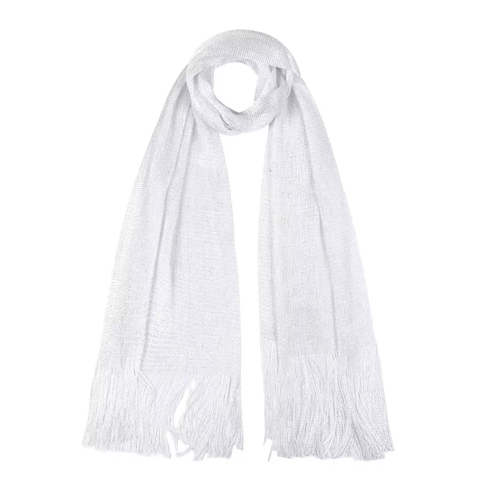 Foulard de protection solaire en dentelle avec pompons, écharpe en soie, bavoir fin, châle creux bri