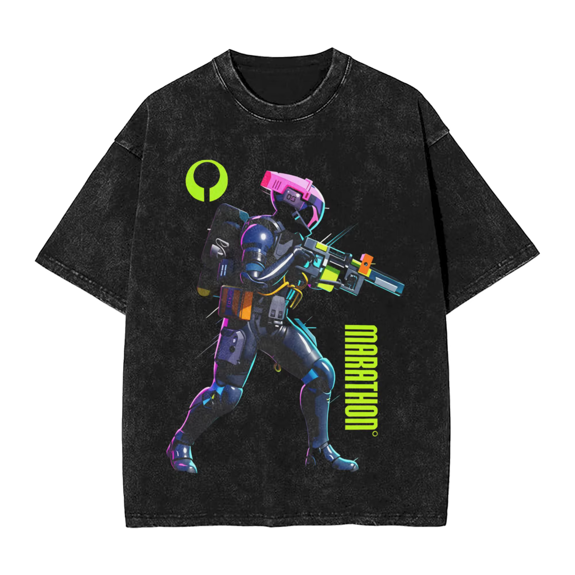T-shirts Game Marathon Hip Hop en coton délavé Harajuku – Nouveauté Streetwear imprimé pour hommes e