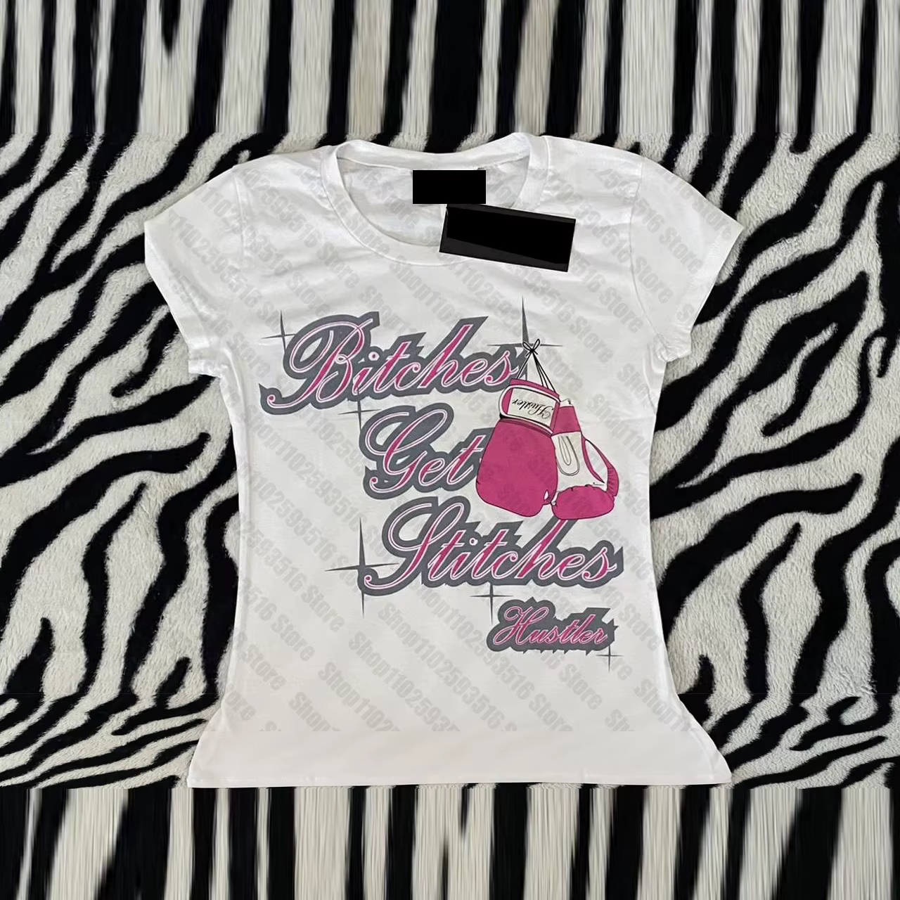 Économie graphiques K-pop pour femmes, vêtements pour femmes, haut court, Trashy, Kitty Star Girl, v