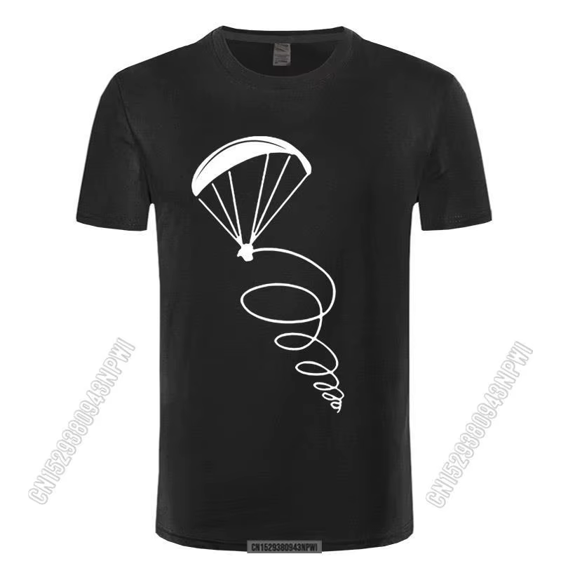 T-Shirt en coton imprimé pour homme, haut élégant et Chic, Design parachutiste, parachutisme, pilote