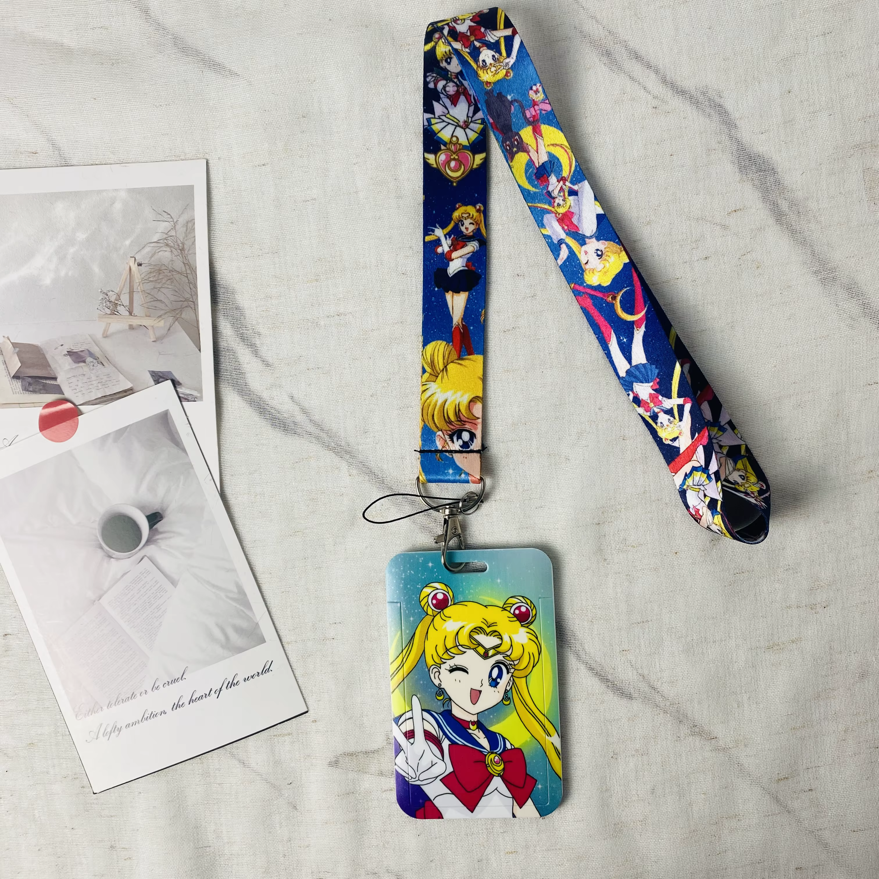 Porte-badge d'identification d'anime Kawaii, porte-cartes de métro Minnie, porte-cartes de lanière d