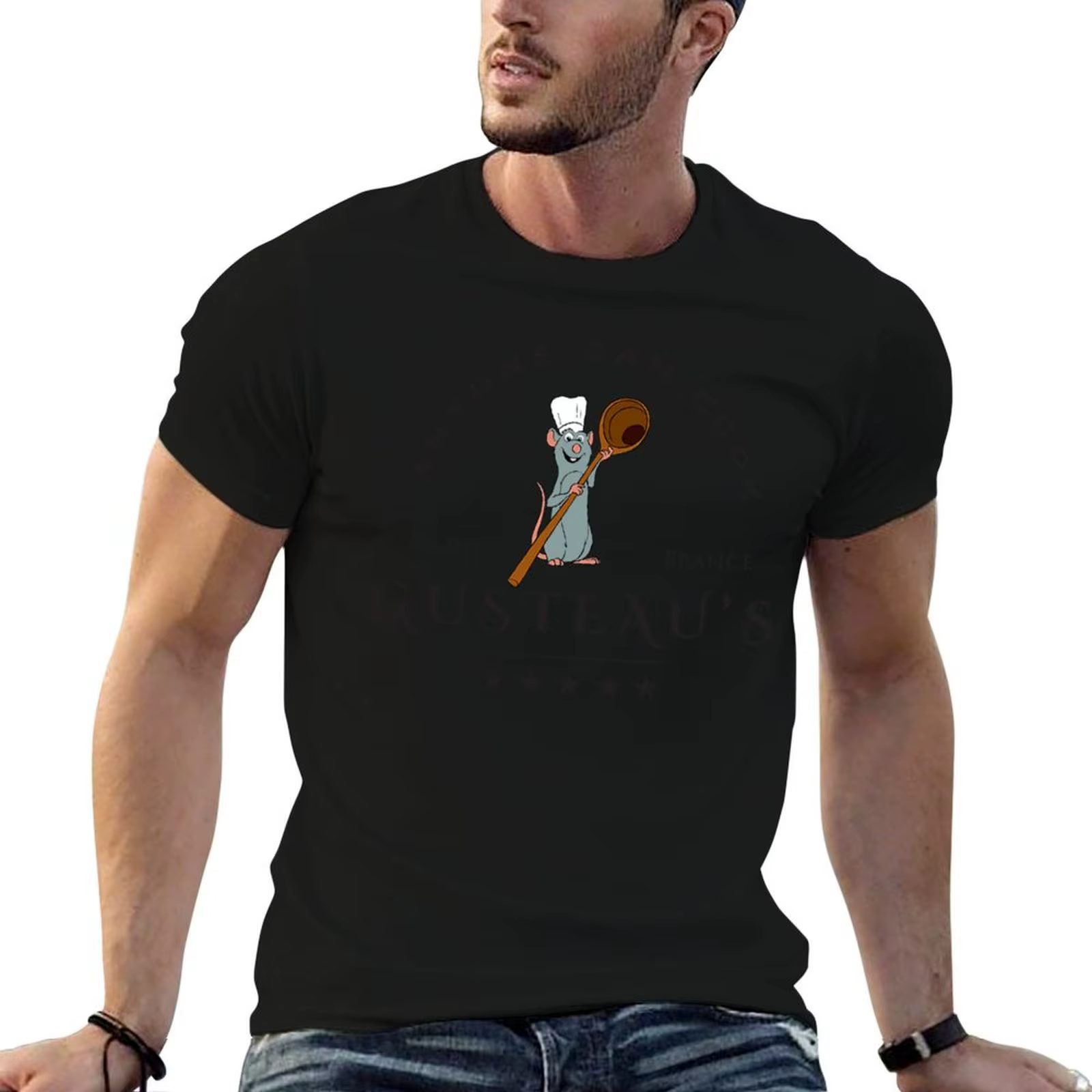 T-shirt décontracté à imprimé graphique de Gusteau