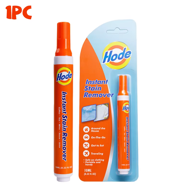 Stylo détachant instantané 6-en-1 sans rinçage pour vêtements, café, huile – Idéal pour les voyages 