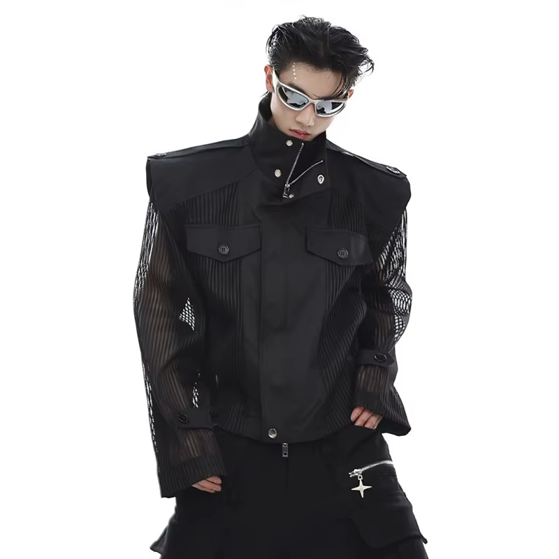 LUZHEN – Streetwear tendance en maille pour hommes, Design d'épissure, couleur unie, vêtements de pr