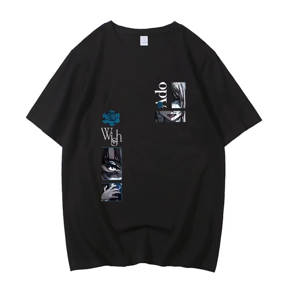 T-shirt imprimé japonais Ado Wish Tour pour hommes et femmes, T-shirt en coton, manches courtes, Str