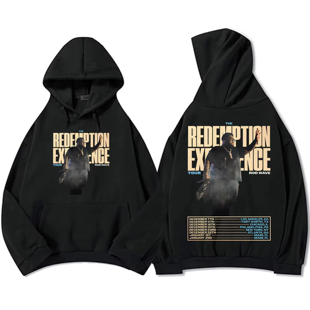 Rappeur Rod Wave Redemption Tour 2025-2026 sweat à capuche hiver polaire hommes femmes sweats à capu