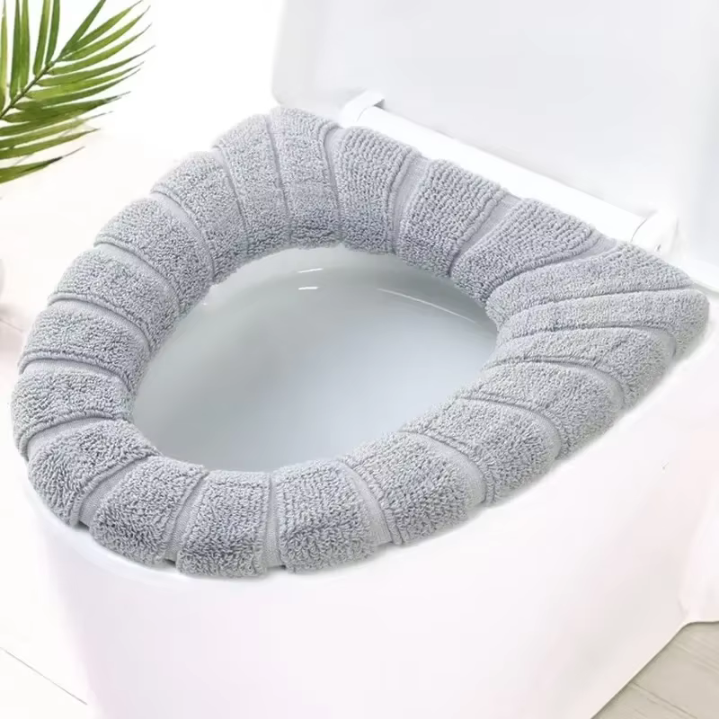 Accessoires de salle de bain, coussin chaud et doux, tapis lavable, siège de toilette, outil de ferm