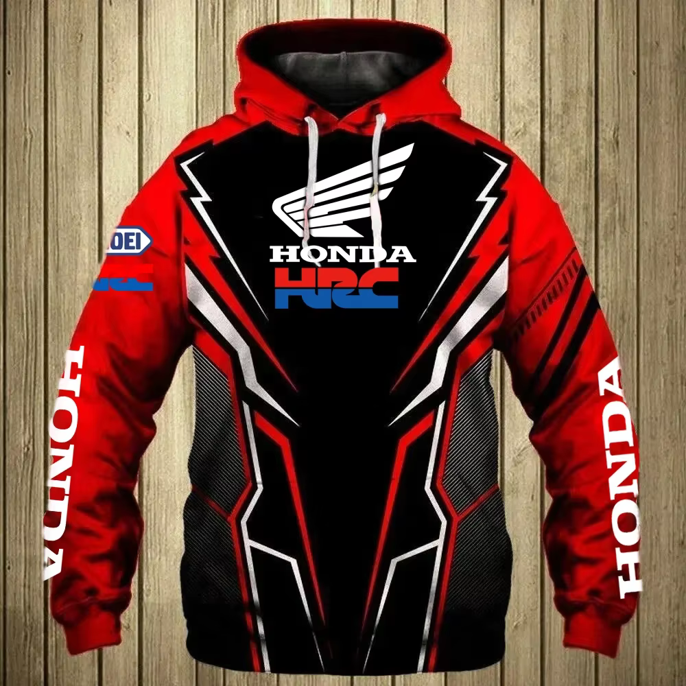 Sweat à capuche Honda Streetwear mode Honda Logo impression 3D sweat à capuche pour hommes grande ta