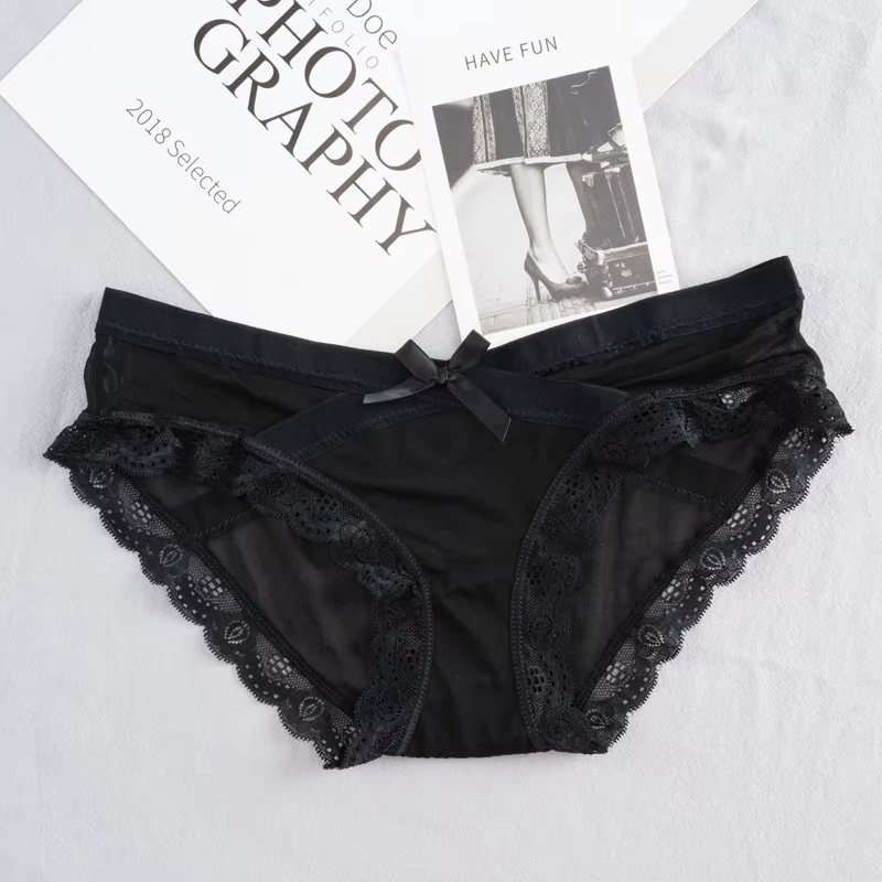 Culotte Sexy en Dentelle Transparente pour Femme, Sous-Vêtement Confortable, Invisible, à la Mode, a