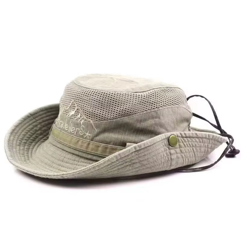 Chapeau de pêcheur en coton 100% respirant en maille rétro pour hommes, chapeau de pêcheur en coton 