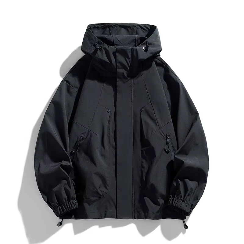Hommes veste à capuche coupe-vent Trench manteaux surdimensionné 6XL 7XL 8XL grande taille imperméab